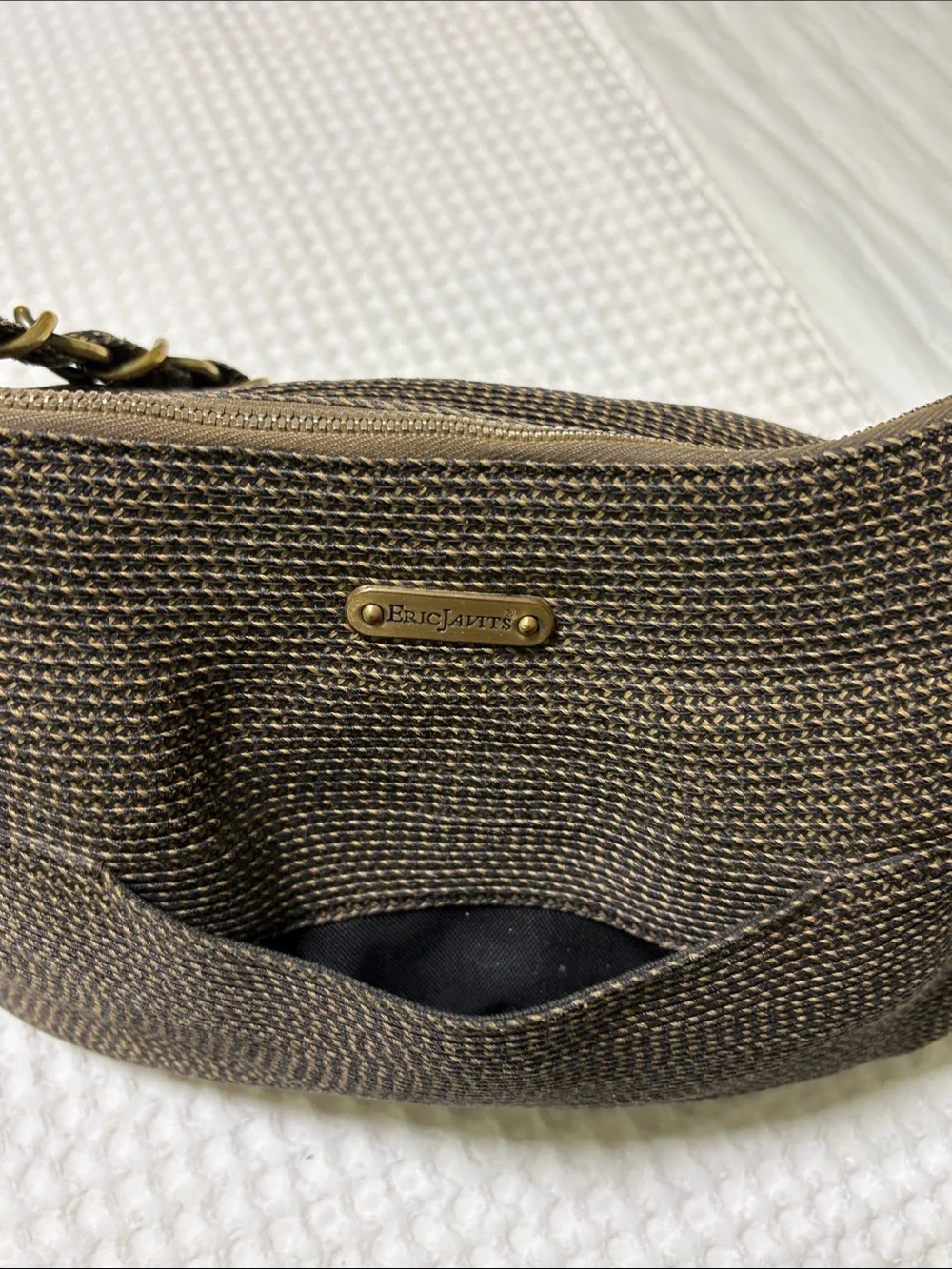 Eric Javits Woven Shoulder Bag in Brown - Stylish Everyday Tote